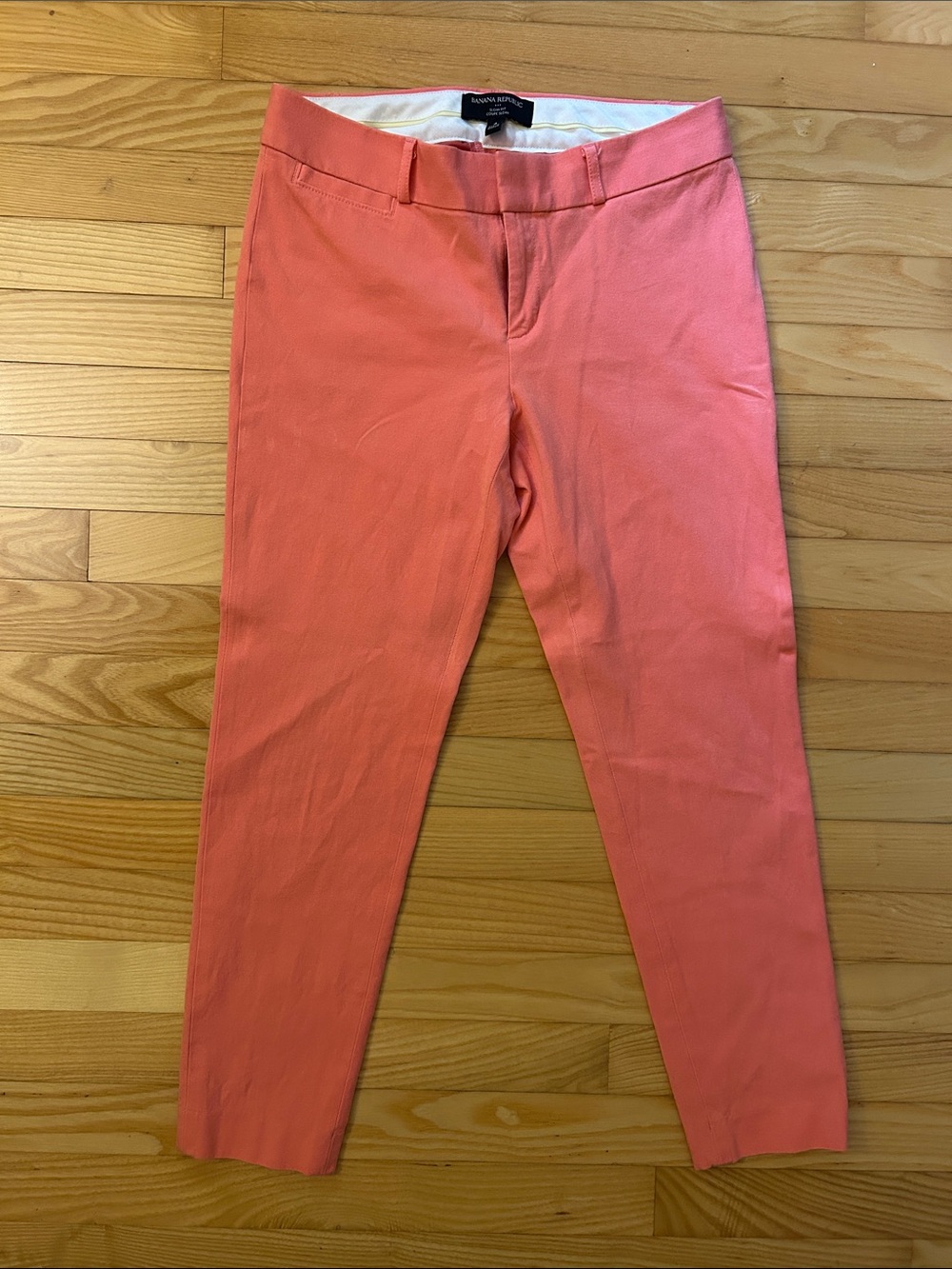Banana Republic Coral Sloan Fit Slim Ankle Pants
